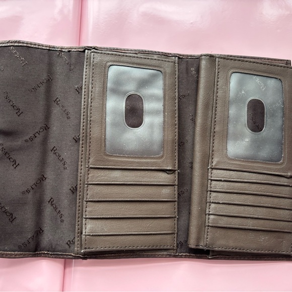 Rolfs Vintage Brown Genuine Leather Checkbook Wallet Organizer Clutch - Picture 7 of 10